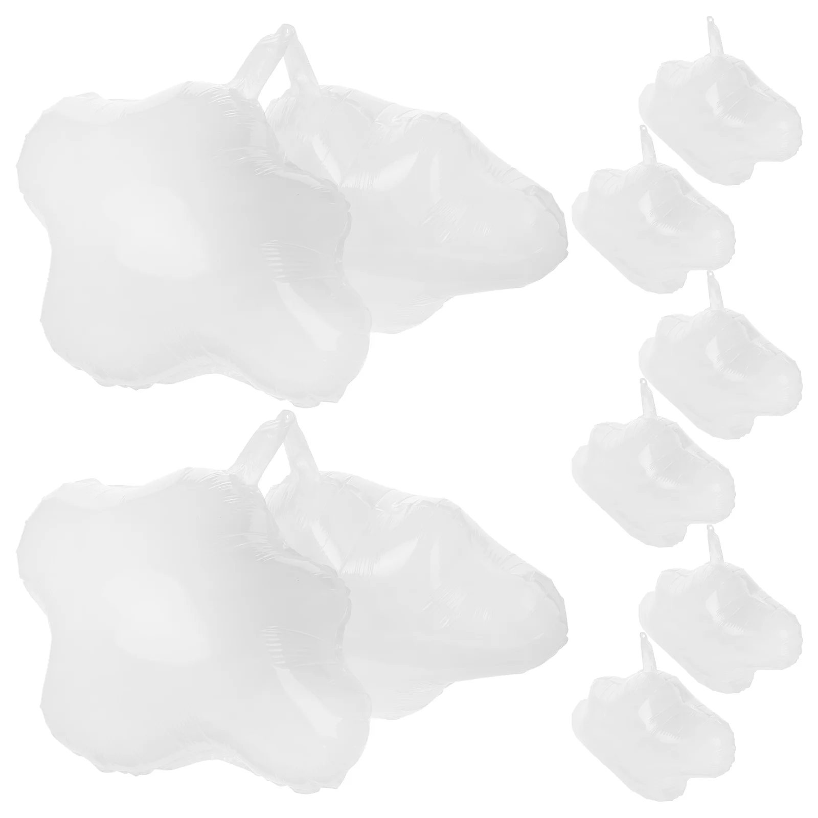 

10pcs Cloud Shaped Aluminum Balloons White Birthday Decorations Party Supplies Wedding Theme Kids Celebration Pillows