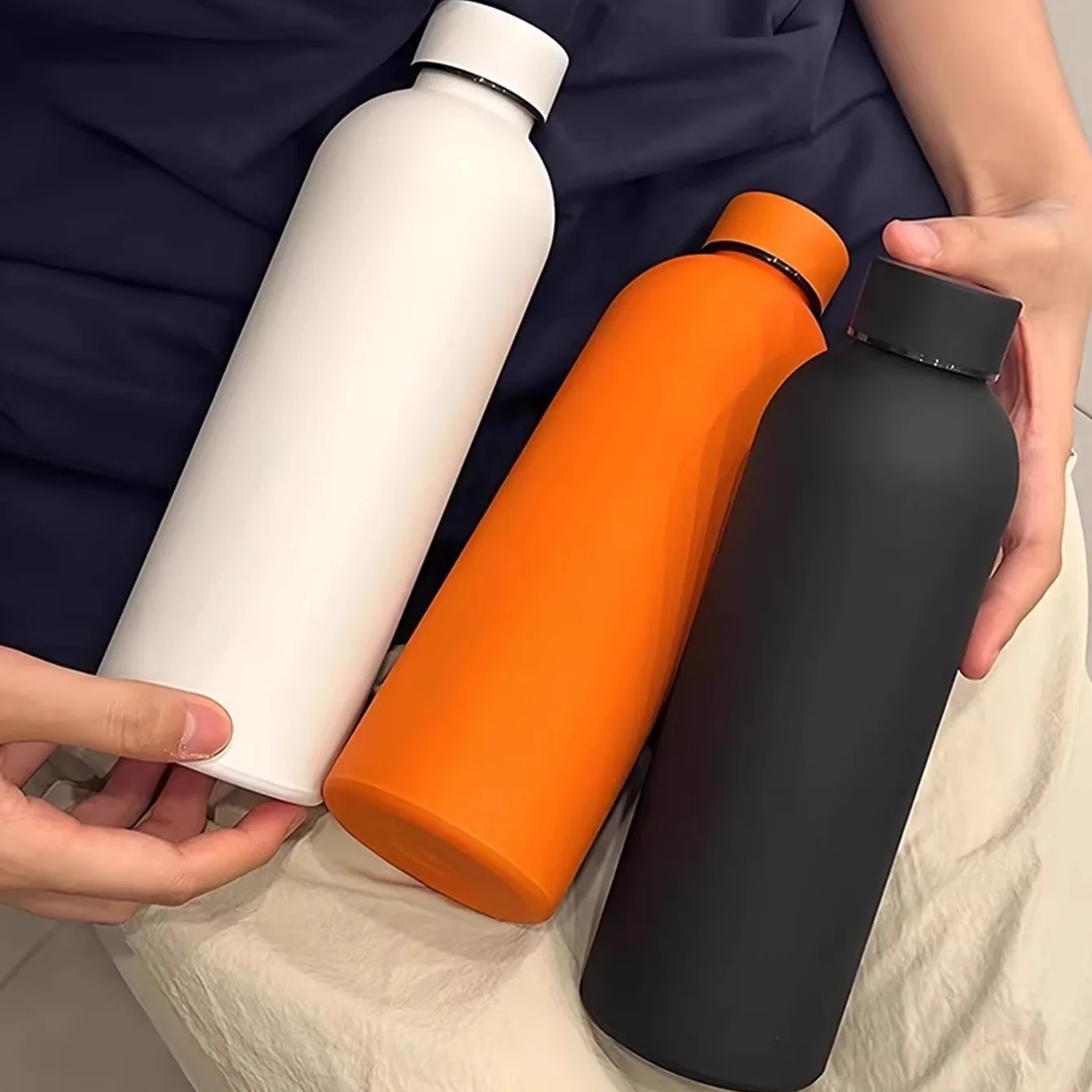 

17oz Stainless Steel Insulated Narrow Mouth Sports Water Bottle, Double wall Vacuum Flask Leakproof Lid,suitable school,outdoor