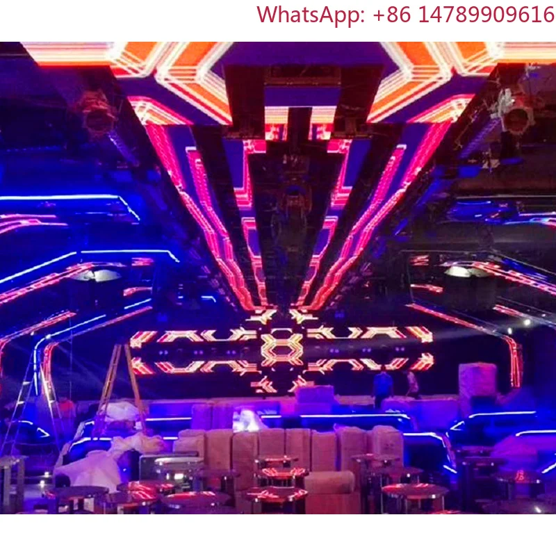 Light And Shadow InteractionHigh Weight CapacityLecede Night Bar Dj Booth Led Display Indoor Led Screen Full ColourHuman-Screen