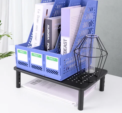 Adjustable Steel Monitor Riser Multi-purpose Laptop Stand Printer Shelf Flat Screen Computer Holder Home Office Desk Accessories