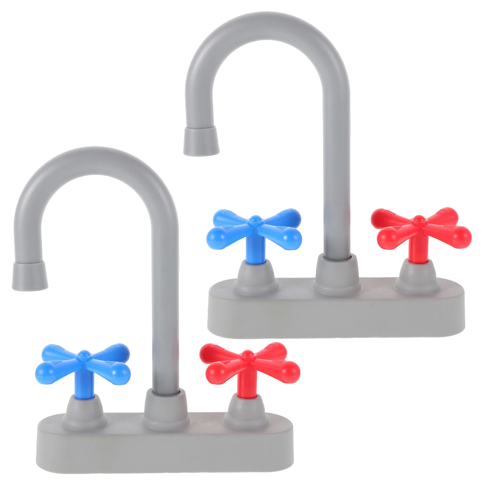 2Pcs Kitchen Faucet Replacement Simulation Pretend Play Accessories for Sink Tap Kids Role Play Water Faucet Replacement
