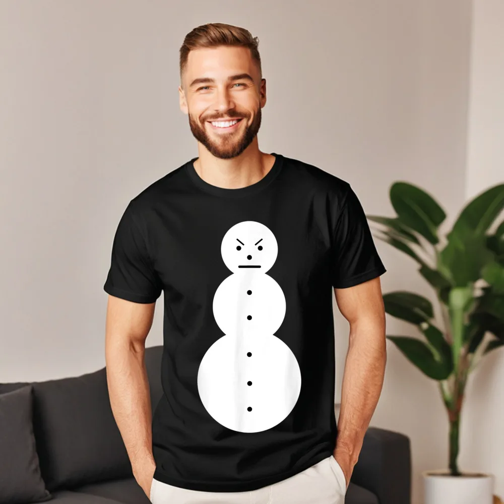 Jeezy muñeco de nieve camisa divertida 3813 algodón mujer camisetas de manga corta gráfico Navidad camiseta clásica camisetas Hip Hop cuello redondo