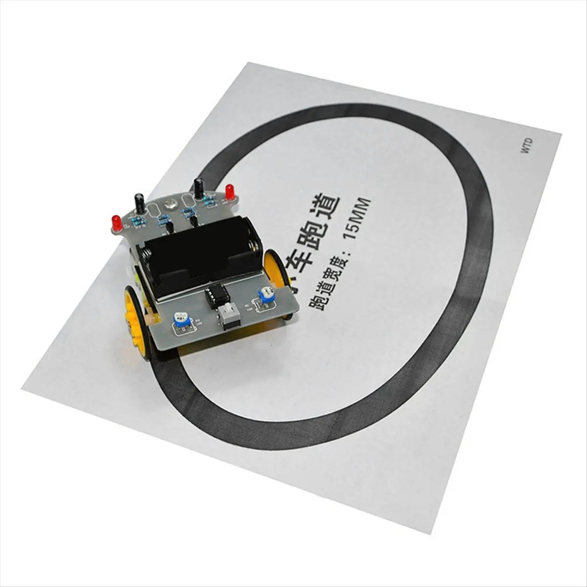 SALE AA63 WDT2-1 DIY Intelligent Tracking Line Car Kit with TT Motor DIY Soldering Project Patrol Automobile Parts