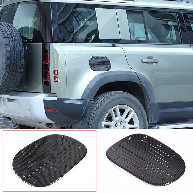 

For Land Rover Defender 2020+ Car Fuel Tank Cover Decorative Stickers ABS Carbon Fiber Car Fuel Tank Cover Decorative Stickers