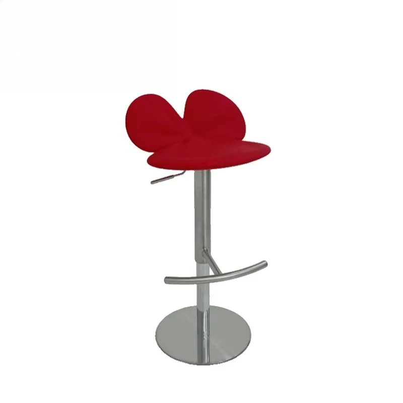 Adjustable Rotary Bar Stool Stainless Steel Fiberglass Chair
