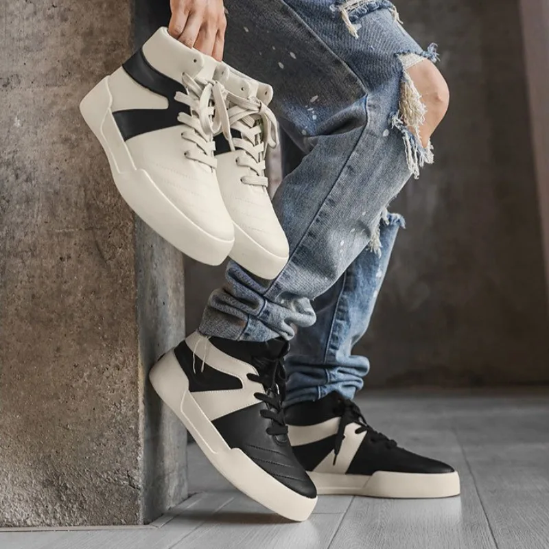 Fashionable High-top Men's Shoes Comfortable Breathable Men's Sneakers and Casual Shoes Trend Thick Sole Men's Boots Botas Mujer