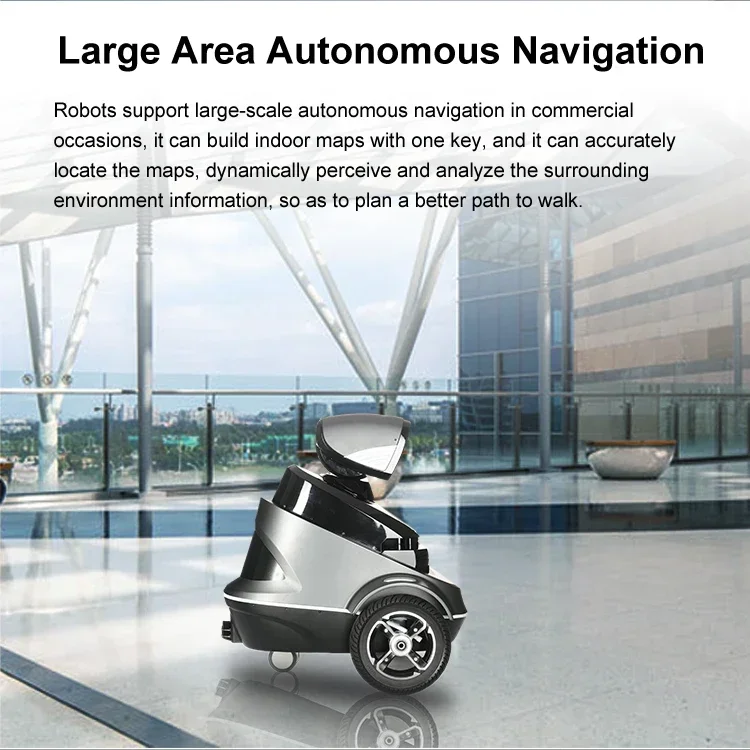 Autonomous Navigation Indoor Patrol Roboters Bodyguard Trading Night Club Security Guard Robot