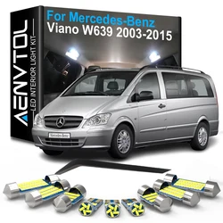 Car LED Interior Lights Kit No Error Canbus For Mercedes Benz Viano W639 2003-2015 Auto Dome Reading Light Trunk Foot Door Lamp