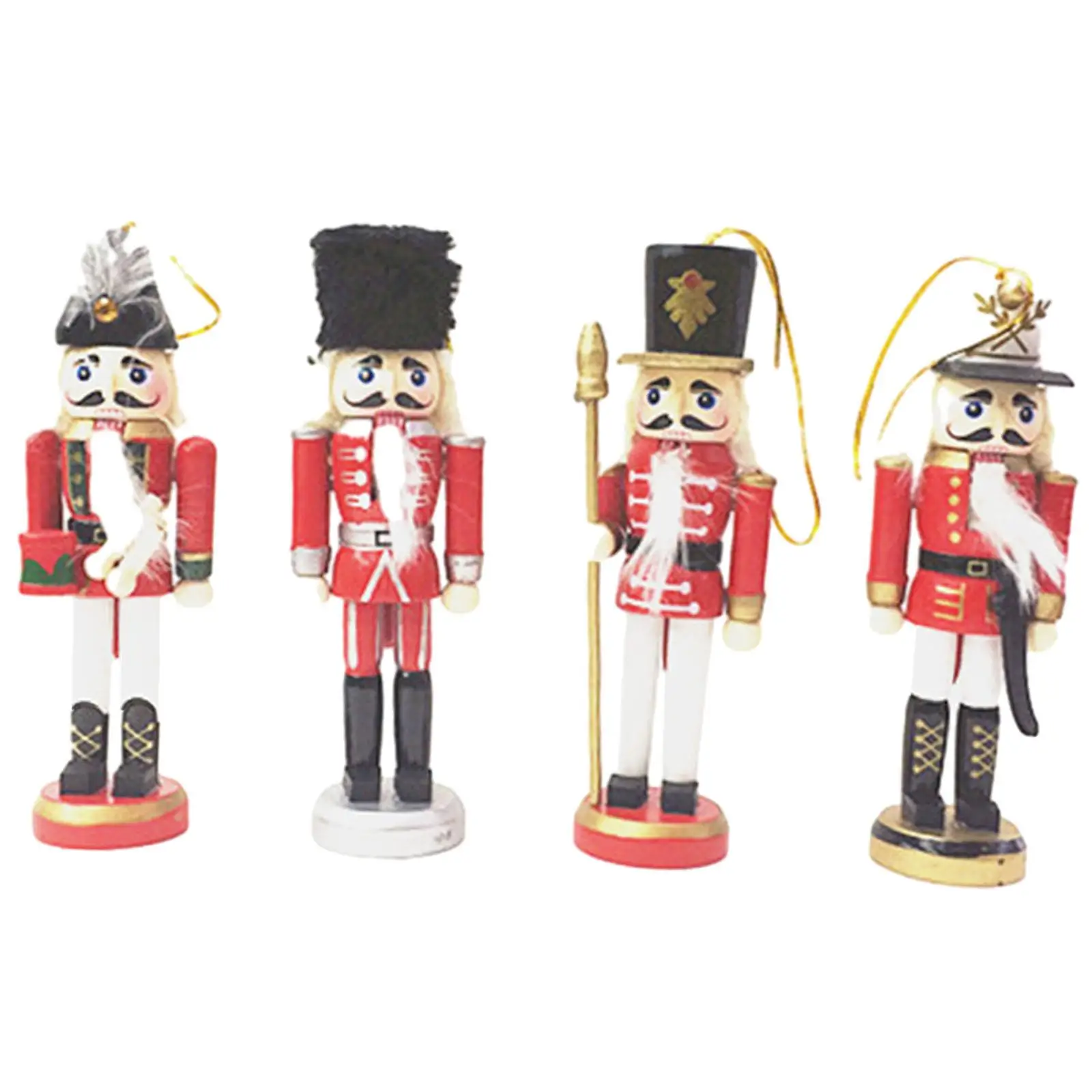 4 Pieces Christmas Nutcracker Hanging Decor Christmas Tree Decoration Hanging Ornaments