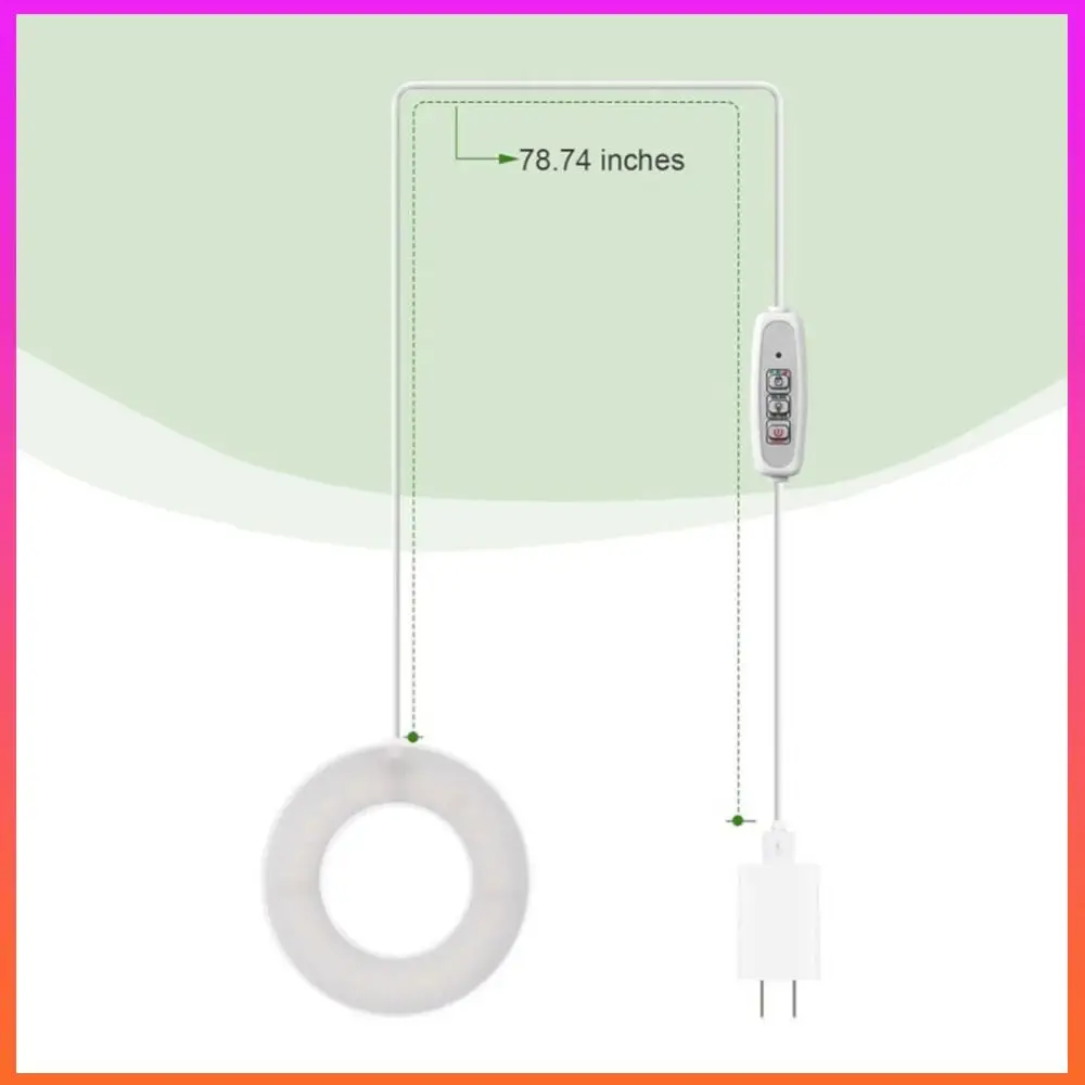 

Full Spectrum LED Plant Light 4 Dimmable Levels LED Halo Plant Lamp Height Adjustable Under Cabinet Plant Lamp for Small Plants