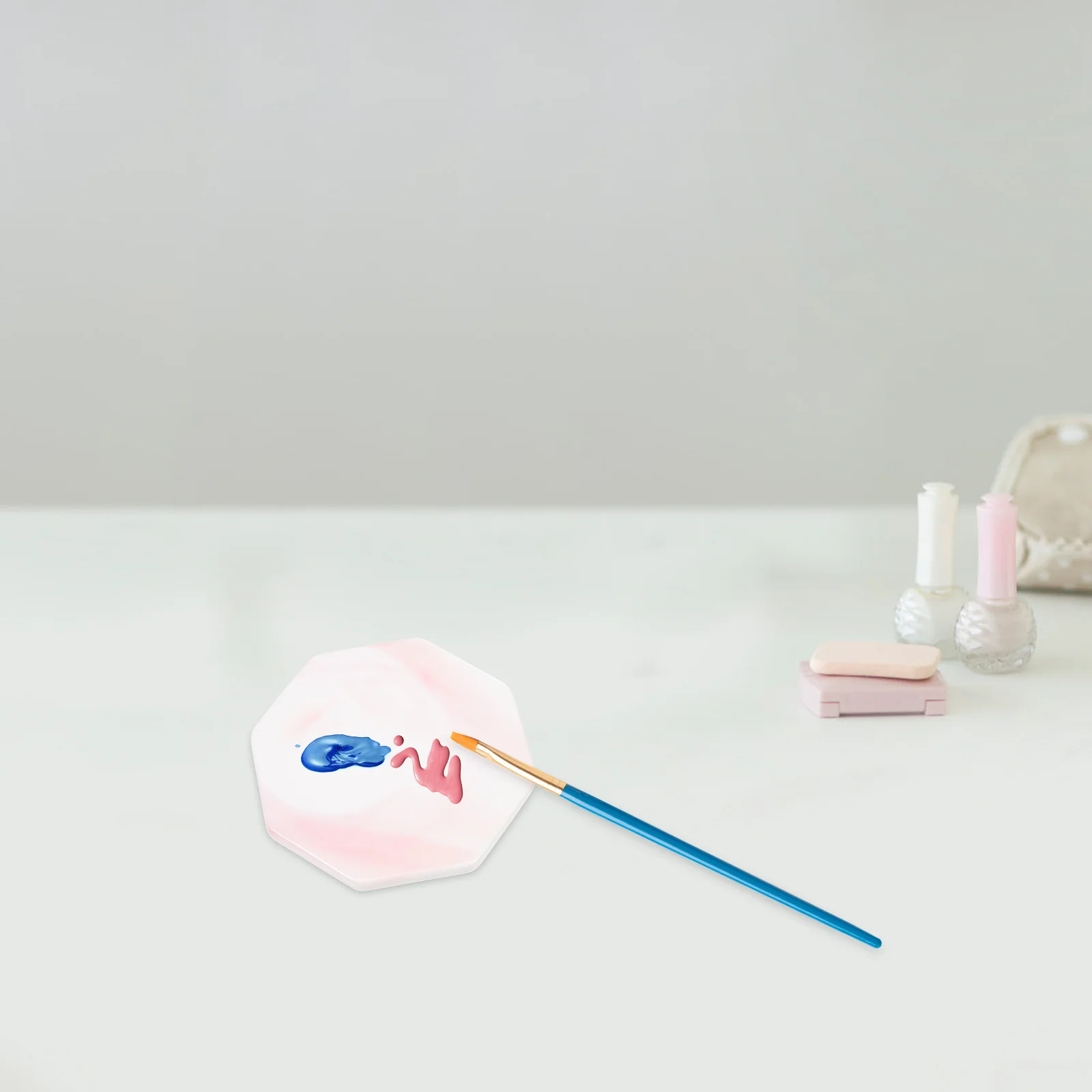 

Practical Nail Art Display Board Elegant Color Mixing Palette Manicure Display Stand Nail Polish Palette Manicure