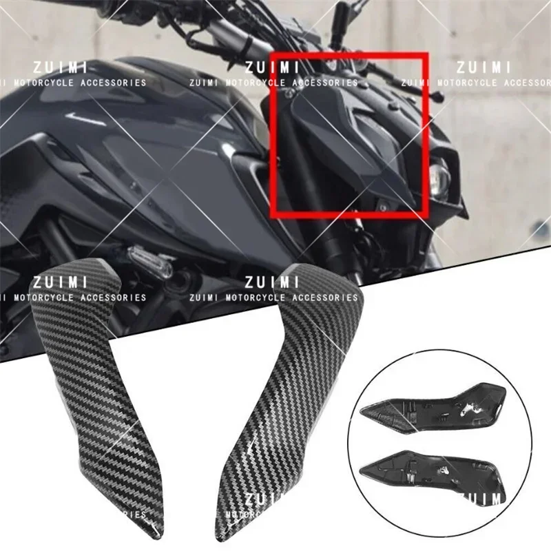 

for Yamaha YTR MT-07 2021-2023 with carbon fiber patterned front headlight cover protective cover and fairing side panel