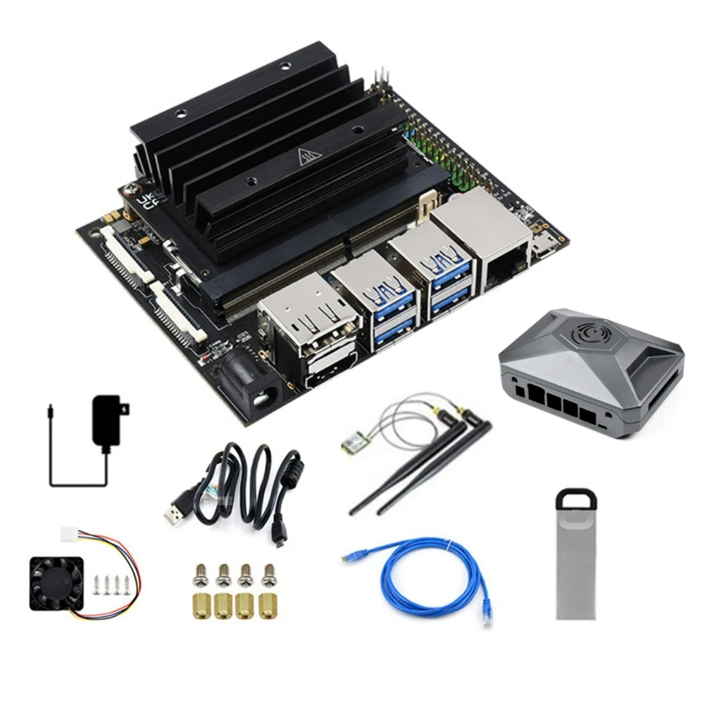 

For Jetson Nano 4GB Developer Kit Intelligence Development Board Kit with Jetson Nano Module+Aluminum Case US Plug