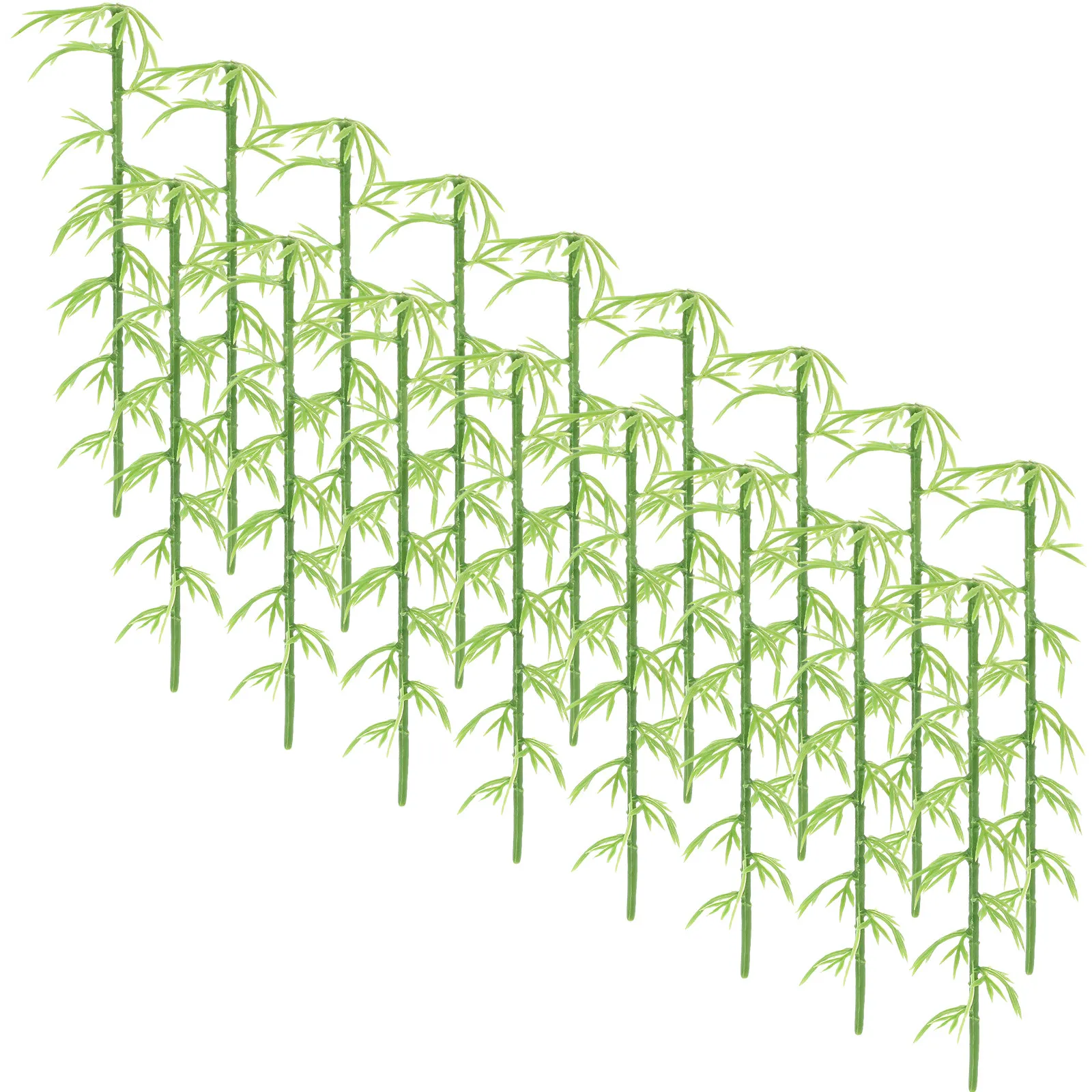 

50 шт. миниатюрных искусственных бамбуковых деревьев с реалистичным дизайном для микроландшафта, поделок своими руками, декора песочного стола, создания интерьерных сцен