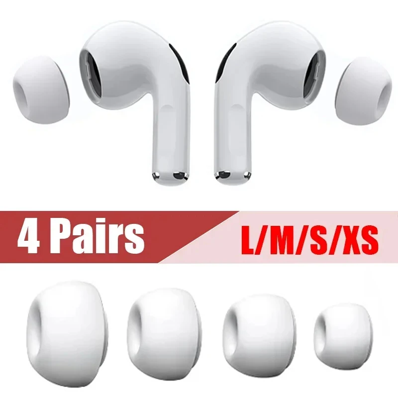 1-4 Pairs Replacement Eartips For Airpods Pro 1st 2nd generation Ear Tips Buds Silicone Rubber Eartips Earphones Cap Gel Tips