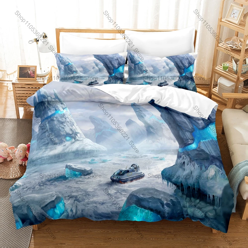 Personality Subnautica Below Zero New Bedding Set Game Underwater World Printed Duvet Cover & Pillowcases Soft Microfiber Bed Se