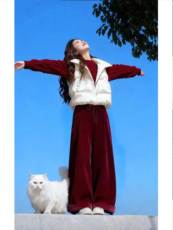 

Winter New Year High Ne Lantern Sve Sweater Set Women's Faion Korean Sle Commute High Waist Spring Casual Wear