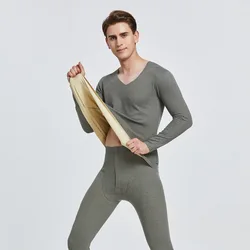 Autumn and Winter Non-marking Women's Men's Thermal Underwear Set of Thickened Qiu Yi Qiu Pants De Velvet Winter Bottoming Shirt