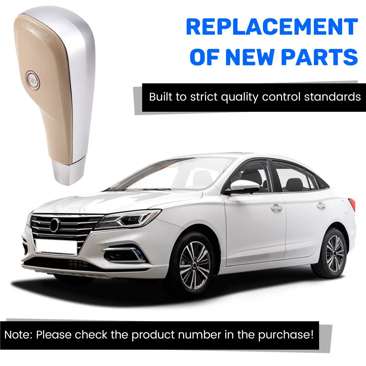 #49W Automotive Parts & Accessories,AT Gear Shift Knob Lever for Roewe MG 350 Beige (Beige)