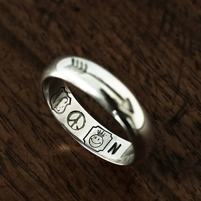 

925 Sterling Silver Couples Ring Elegant Simple Open Ring Finger for Women Men Unique Fashion Fine Jewelry Circle