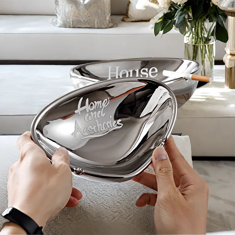 

Ceramic Electronic Ashtray, Non-Slip Bottom, Creative Home, Retro, Living Room, Light, Luxury, Office Fashion, Personality