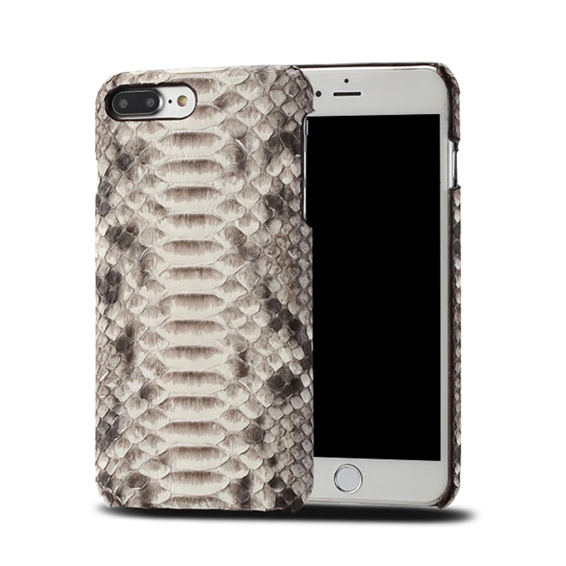 Genuine Leather Python skin Half pack phone case For iphone 15 14 13 12 11 Pro Max Luxury protective case