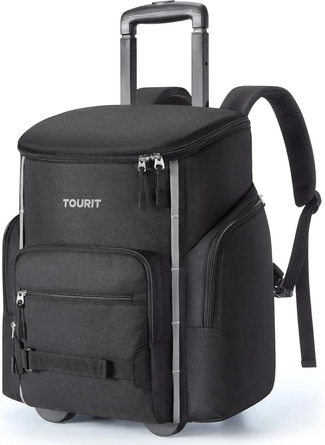 

Insulated Rolling Cooler Backpack with Wheels - 36 Can Capacity, Leakproof & Waterproof for Outdoor Camping Travel