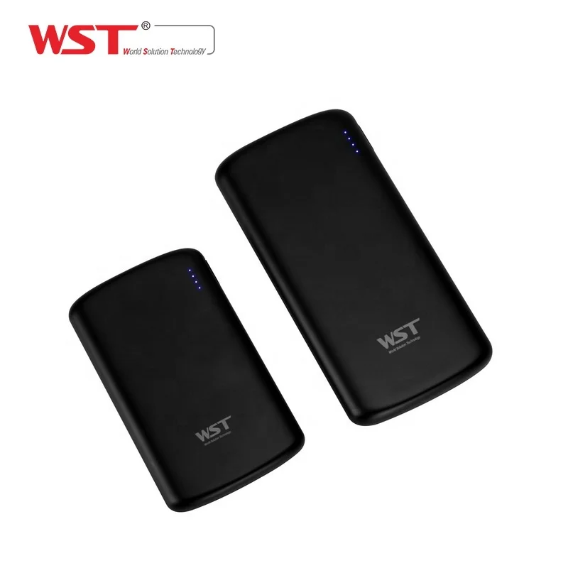 WST Trending Light and thin Colour printing portable 10000mAh power bank