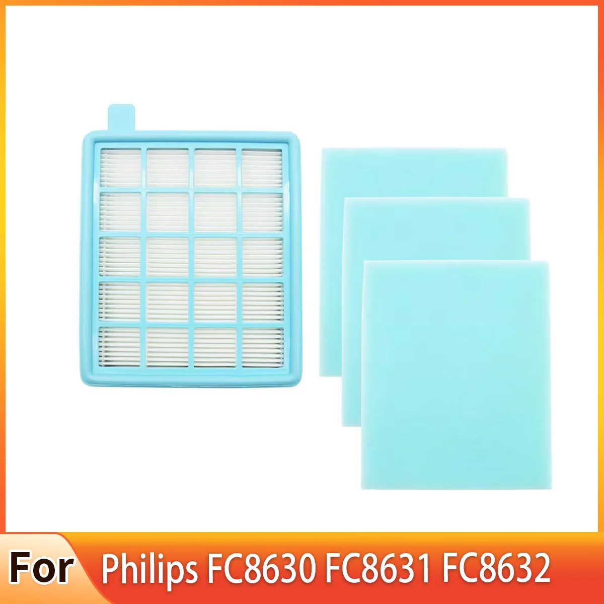 4 unids/lote filtro de malla HEPA BUFFALO-MISTRAL para aspiradora Philips FC8630 FC8631 FC8632 FC8633 FC8634 FC8635 FC8645