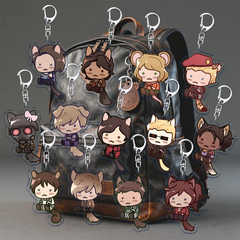 Popular Game Cartoon Chibi Keychain Accessories Bag Charms Keyrings Jewelry Fans Freinds Game Lovers Gifts