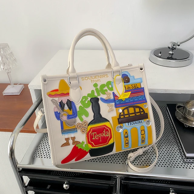 2022 nowa torby z bawełny dla kobiet Graffiti wysokiej jakości torebka na ramię modne torebki torba Crossbody designerska torba