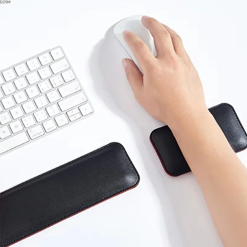 Durable Portable Leather Mouse Pad Large Double-sided Keyboard Wrist Pad Waterproof Leather Computer Keyboard Desk Pad Laptop