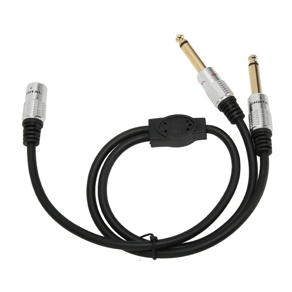 Gold Plated 1/8 Inch to 1/4 Stereo Splitter Y Cable 19.7in 3.5mm Female to Dual 6.35mm Male Dual Channel to Mono Dual Output
