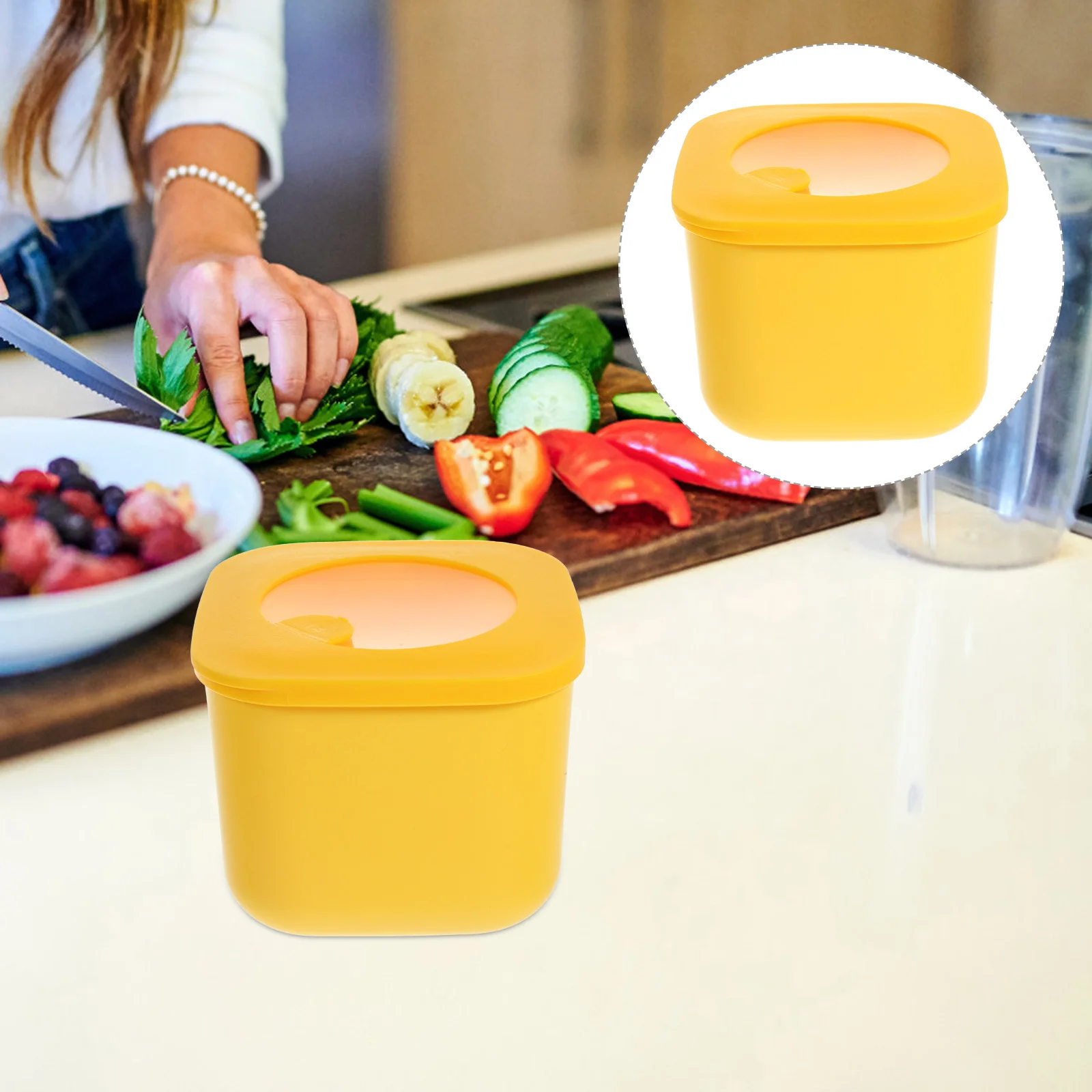 

1pc Cheese Storage Container With Lid Fresh Keeping Box For Butter Slices Cream Cheese Kitchen Fridge Organizer Food