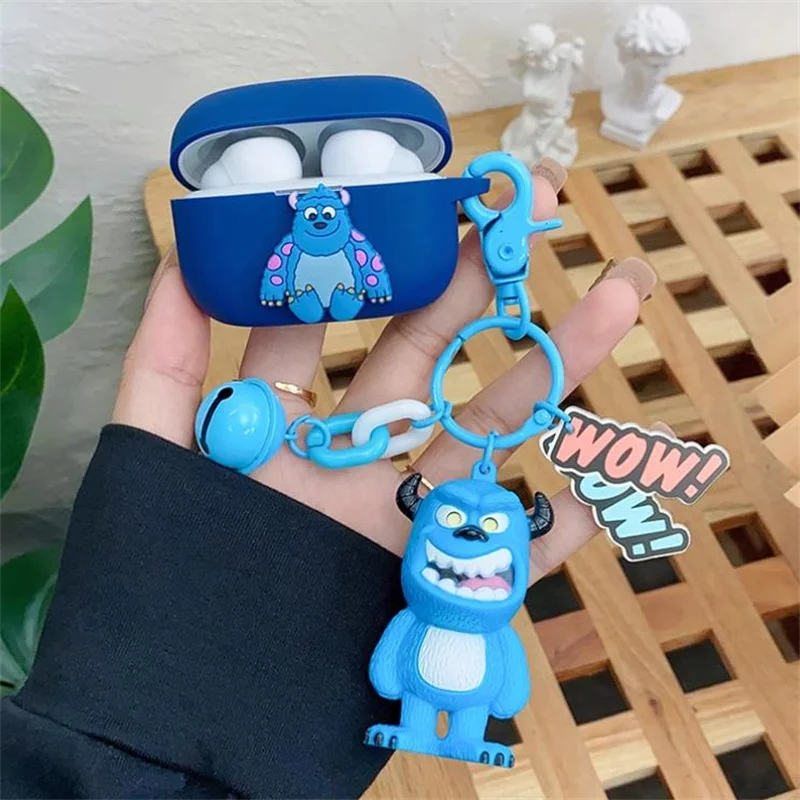 ديزني حقيبة سماعة الاذن غطاء ل JBL LinkBuds S/WF-1000XM4/WF-1000XM5 سيليكون سماعات لاسلكية واقية كم مع المفاتيح