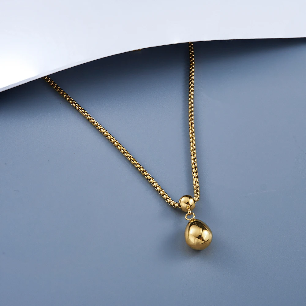 ENFASHION Rain Drop Pendant Necklace For Women Jewelry Para Mujer 18K Plated Gold Color Trendy Necklaces Anniversary P233396