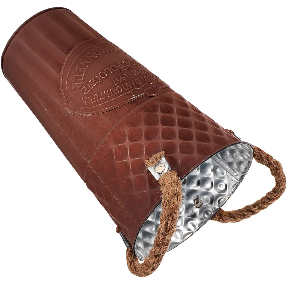 

Декоративное железное ведро для цветов в деревенском винтажном стиле, ваза для сухоцветов, контейнер для посадки растений для дома, офиса, торгового центра, выставочного зала