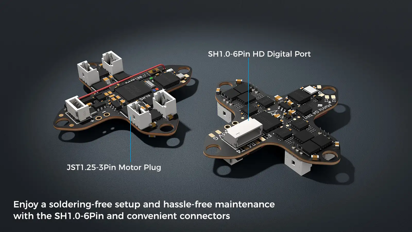 BETAFPV Matrix 1S 3IN1 HD Bürstenloser Flight Controller STM32G473CEU6 mit 12A ESC ELRS 2,4G Empfänger für 1S HD Bwhoops – Detail 6