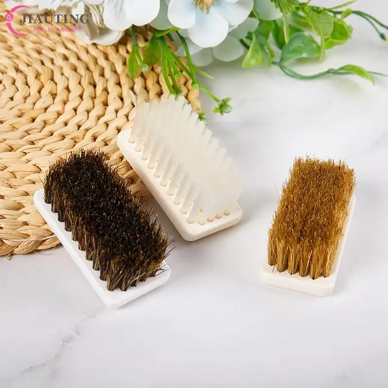 Mini brosse de rasage en poils de sanglier pour hommes, portable, barbe naturelle, livres qualifiée aux, outils de polissage de moustache, respectueux de la cuillère à soupe, 1PC