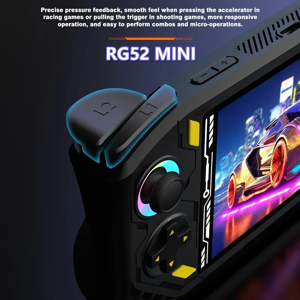 AISLPC Retro Handheld Game Console RK3562 Chip 5.5'' Screen Supports WiFi Bluetooth HD-Out RG52 Mini Video Game Player For PSP