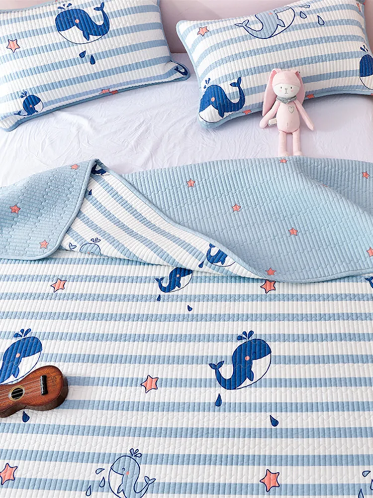 

Pure Cotton Double-Sided Tat Bedding Cover Tee-Piece Set Season-Universal Quilted Bedding Single Piece Duvet Cover