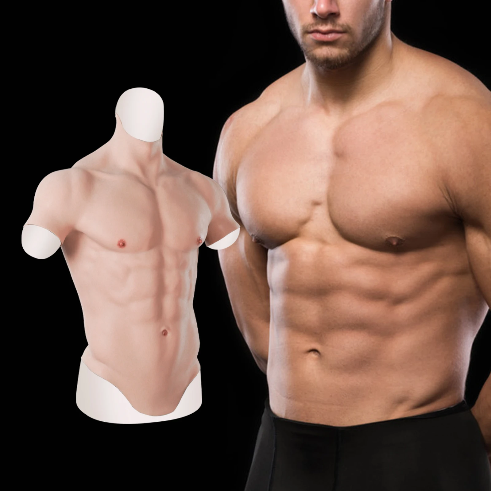 

CYOMI Handmade Realistic Silicone Muscles Cosplay Costumes Fake Chest For Man Fake Abs Cover Your Belly For Crossdresser