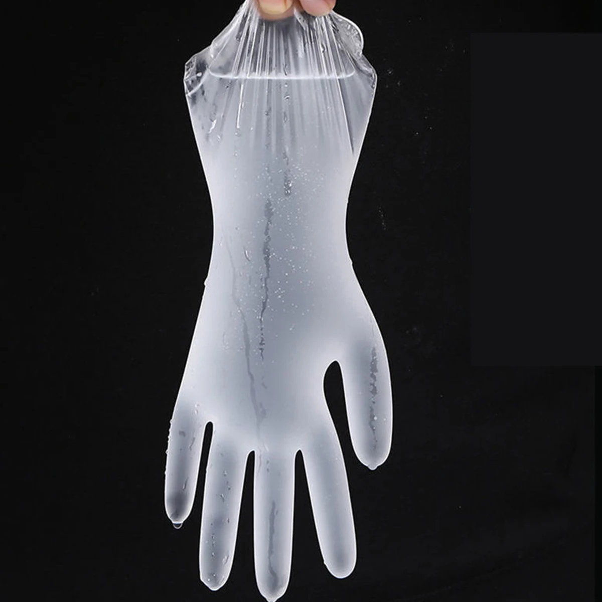 Disposable PVC Gloves 100Pcs/Box Thick Waterproof Clear Kitchen Cleaning Tattoo Work Protective Gloves Latex Free