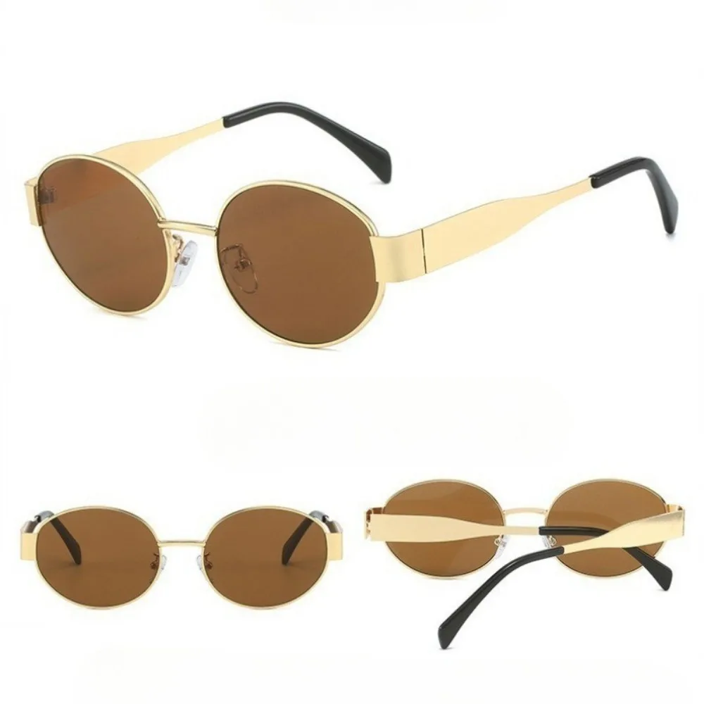 Retro Oval Sunglasses for Women Men Trendy Sun Glasses Classic Shades UV400 Protection Fashion Sun Glasses image 6