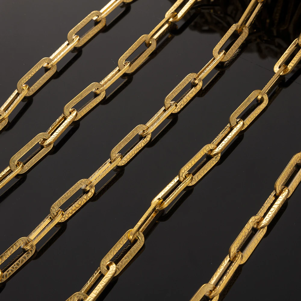 

1 метр нержавеющая сталь золотого цвета квадратная звеньевая цепочка DIY браслет ожерелье принадлежности для изготовления ювелирных изделий аксессуары ручной работы оптом