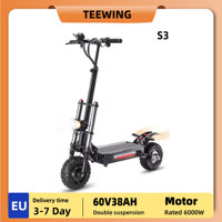 TEEWING S3  Adult Electric Scooter 6000W Motor 60V38Ah Battery  E-Scooter 11 Inch  Off-Road Tire All-Terrain Escooter