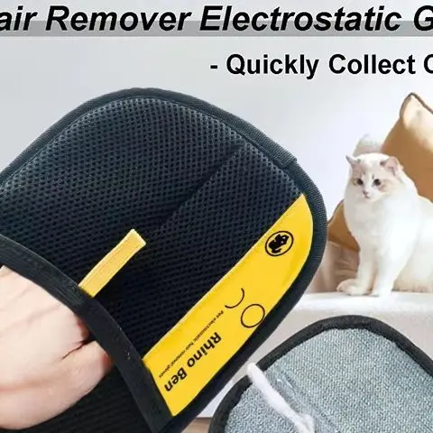 2025 New Pet Hair Removal Glove For Cats & Dogs Pet Hair Remover Electrostatic Gloves,