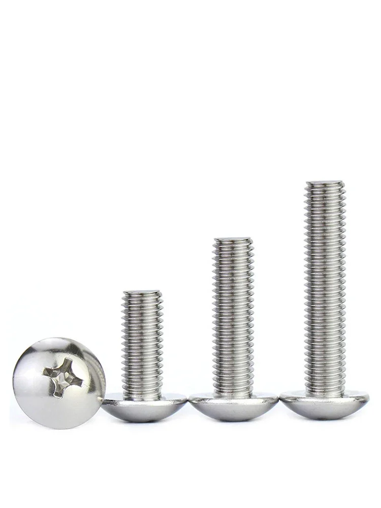 M3 M4 M5 M6 TM Screws Phillips Truss Mushroom Head Screw 316 A4 Stainless Steel Steel Flat Head Large Round Cross Bolt