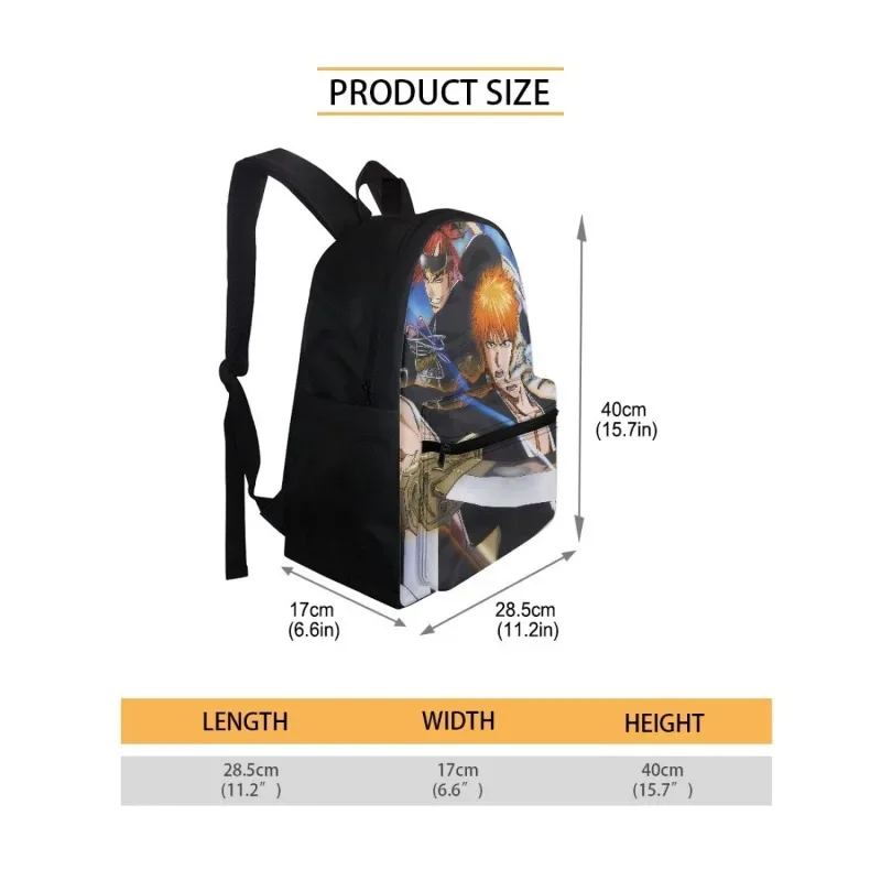 BLEACH Knapsack Children's Backpack Students Travel Home Mountaineering Wilderness Bag Anime Peripherals Package Holiday Gifts