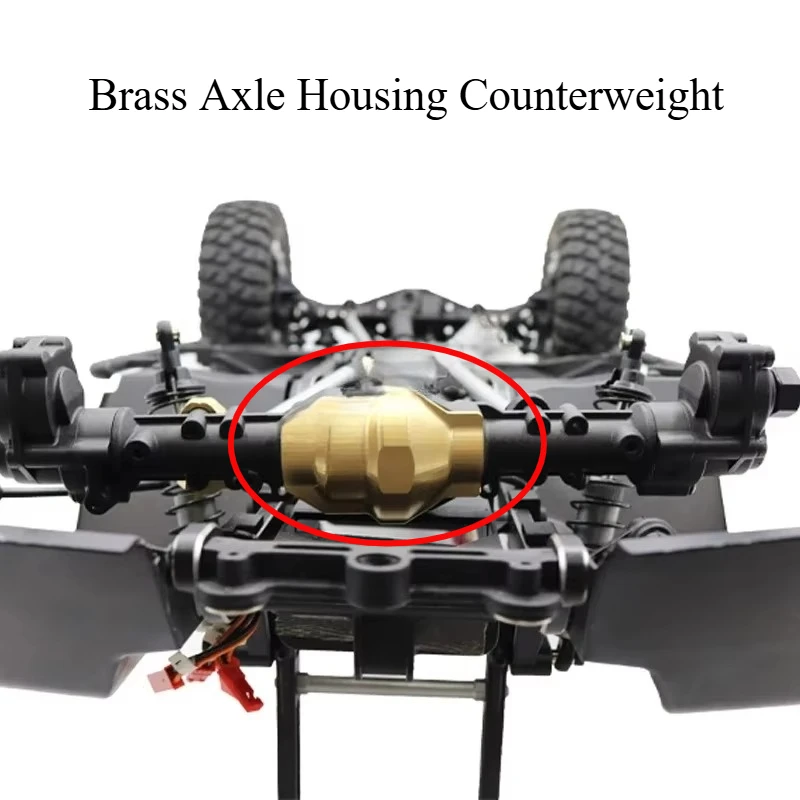 RC Crawler Custom Size Brass Axle Housing Counterweight Metal Upgrade Parts for 1/10 Scale YK4082/4083/4102 RC Car Accessories